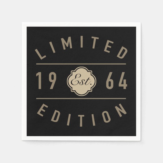 1964 Limited Edition 60th Birthday Napkin (Front)