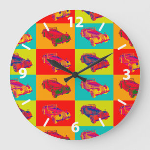 1964 Morgan Plus 4 Convertible Pop Art Large Clock