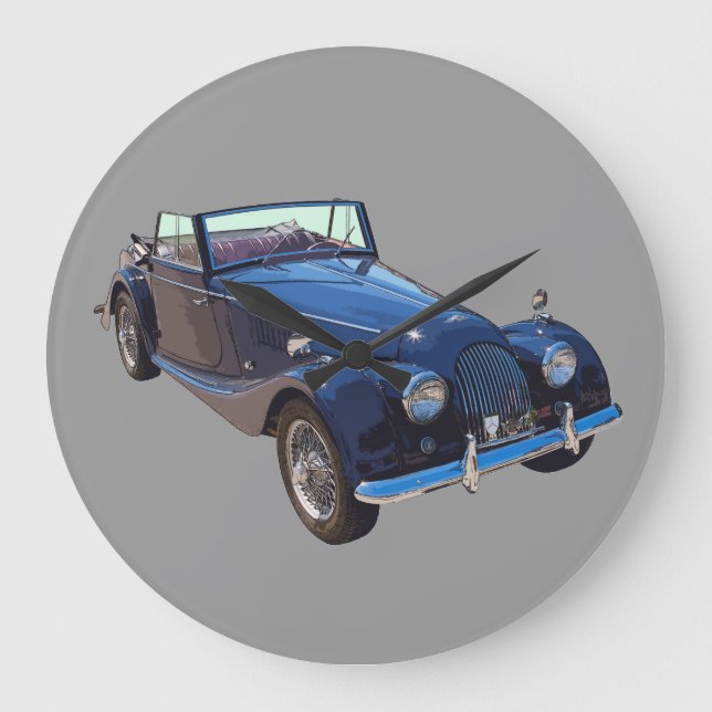 1964 Morgan Plus 4 Convertible Sports Car Large Clock (Front)