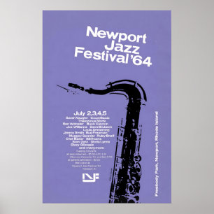 1964 Newport Jazz Festival jazz poster - Rhode
