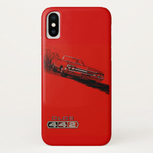 1964 Oldsmobile 442 poster reproduction. iPhone X Case