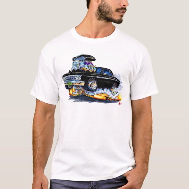 1964 Plymouth Fury Black Car T-Shirt (Front)