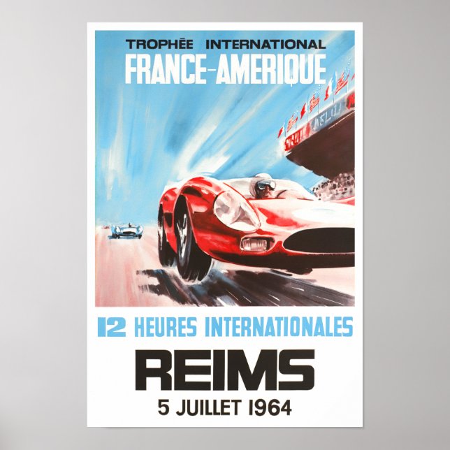 1964 Reims 12h Grand Prix racing Poster (Front)
