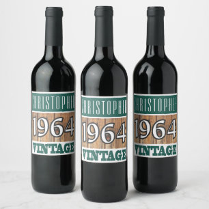 1964 Year of Birth Wine Label