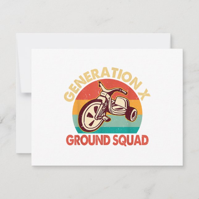 1965-1980 Generation Gen X Generation X Ground Squ RSVP Card (Front)