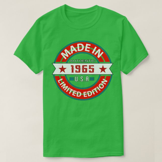 1965 58 Year T-Shirt (Design Front)