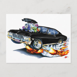 1965-66 Impala Black Car Postcard