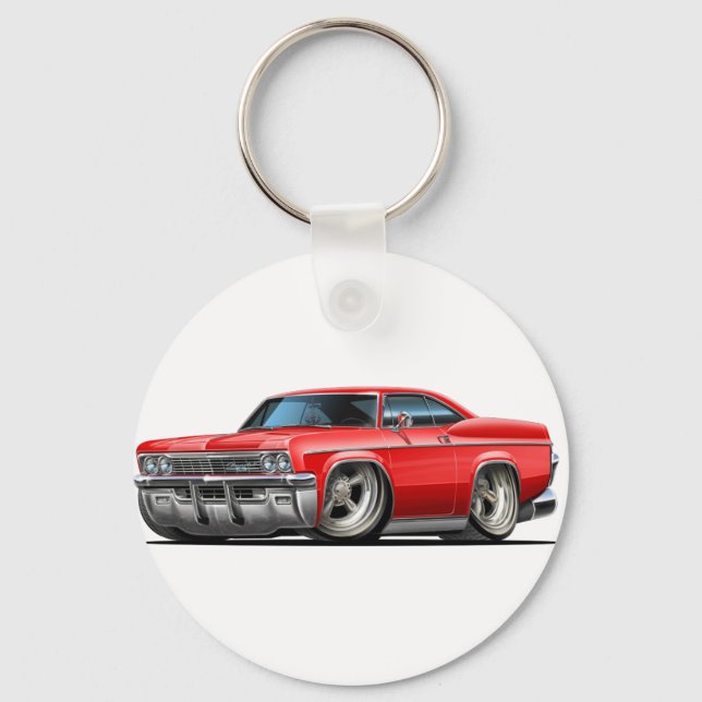 1965-66 Impala Red Car Key Ring (Front)