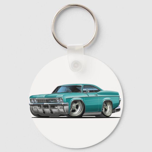 1965-66 Impala Teal Car Key Ring (Front)