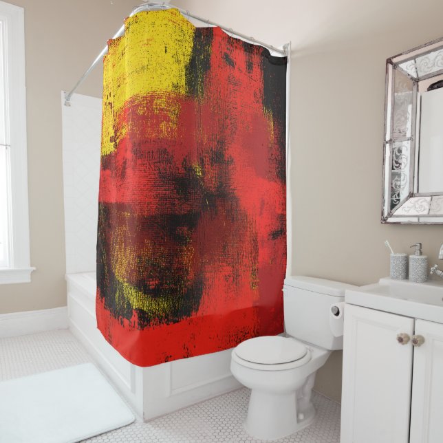 1965 Abstract Shower Curtain (In Situ)