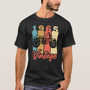 1965 Birth Year Vintage Retro Motorcycle Birthday  T-Shirt
