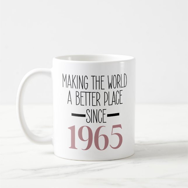 1965 Birthday 60th Years Old Gifts Women Coffee Coffee Mug (Left)