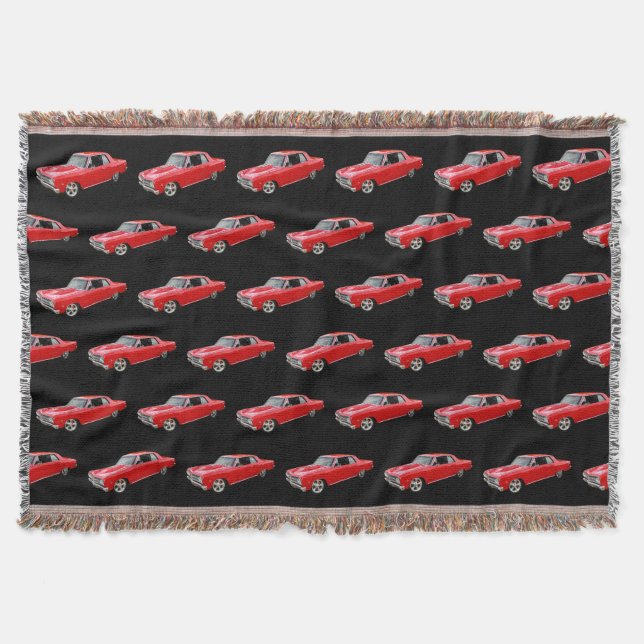 1965 Chevy Chevelle Mailbu SS Muscle Car Throw Blanket (Front)