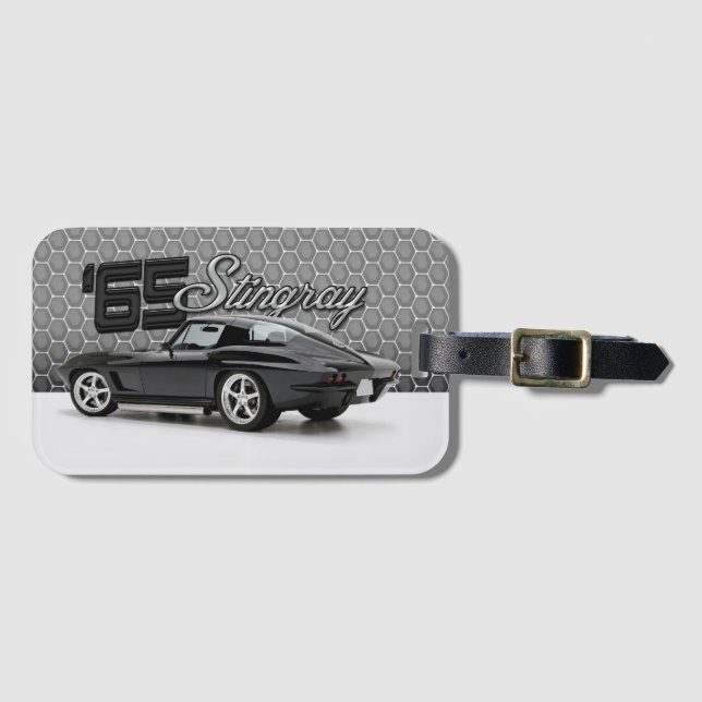 1965 Chevy Corvette Vette Stingray 396 Classic Car Luggage Tag (Front Horizontal)