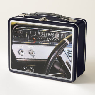 1965 Classic Car Dashboard Metal Lunch Box