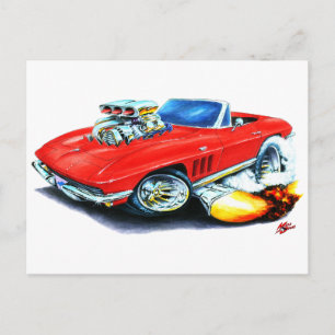 1965 Corvette Red Convertible Postcard