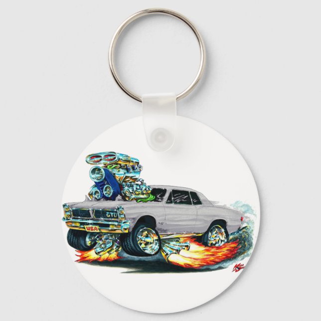 1965 GTO Grey Car Key Ring (Front)