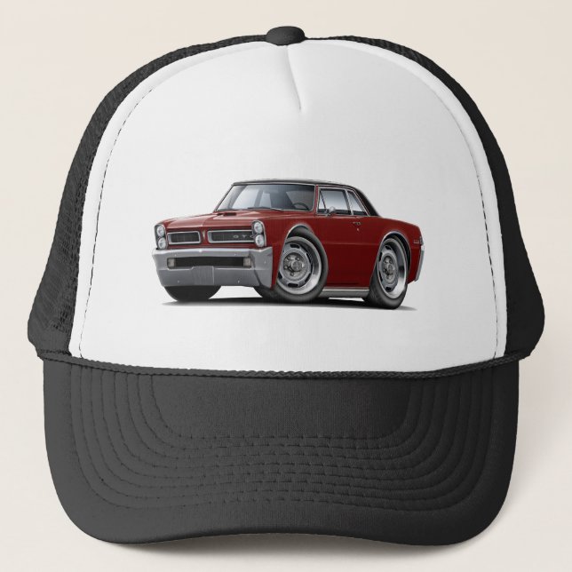 1965 GTO Maroon-Black Top Trucker Hat (Front)