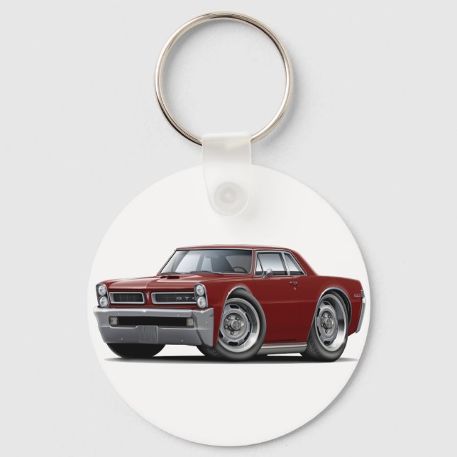 1965 GTO Maroon Car Key Ring (Front)