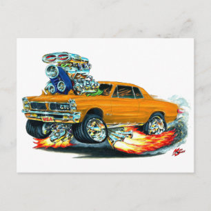 1965 GTO Orange Car Postcard