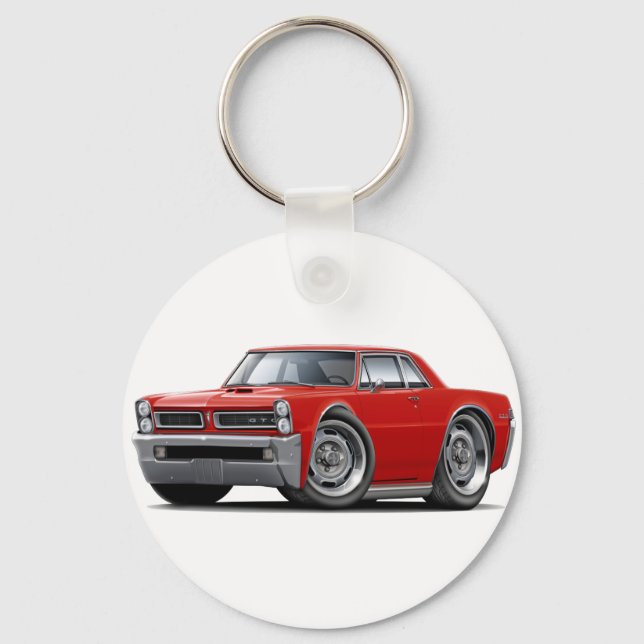 1965 GTO Red Car Key Ring (Front)