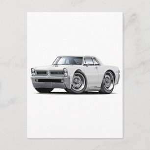 1965 GTO White Car Postcard