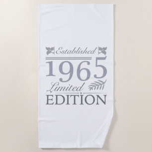 1965 Limited Edition 60th Birthday Beach Towel