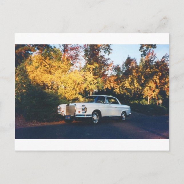 1965 Mercedes-Benz 220SEb coupe Postcard (Front)