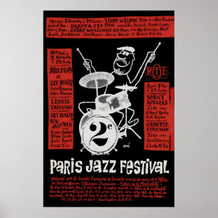 1965 Paris Jazz Festival jazz poster - Paris