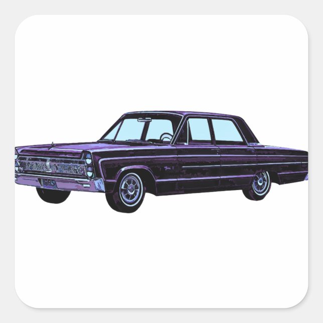 1965 Plymouth Fury I Square Sticker (Front)