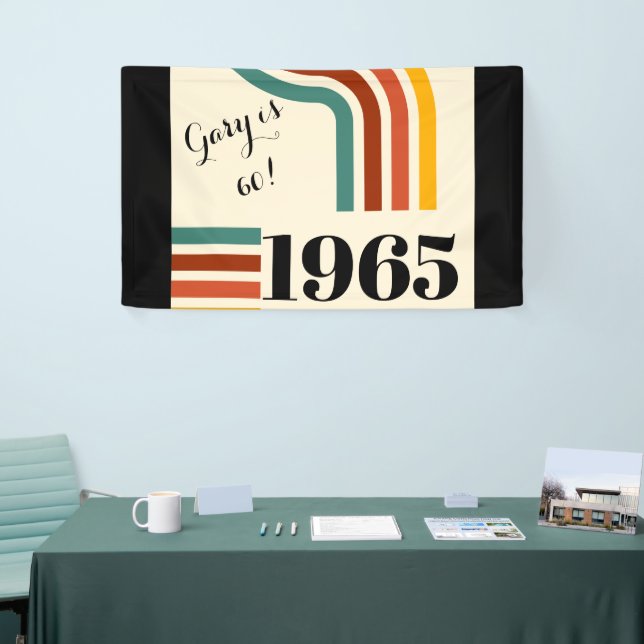 1965 Retro Stripe Vintage Poster Banner (Tradeshow)
