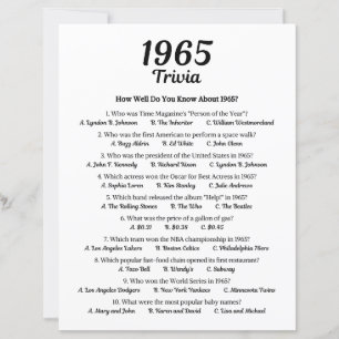 1965 Trivia Game