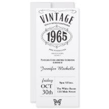 1965 Vintage Birthday Invitation