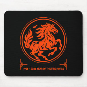 1966 2026 year of the fire horse 60th birthday mouse mat