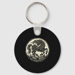 1966 2026 year of the fire horse chinese zodiac key ring