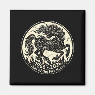 1966 2026 Year of The Fire Horse Chinese Zodiac Magnet