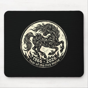 1966 2026 year of the fire horse chinese zodiac mouse mat