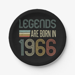 1966 60th Birthday Legends Paper Plate