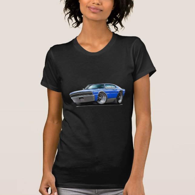 1966-67 Charger Blue Car T-Shirt (Front)