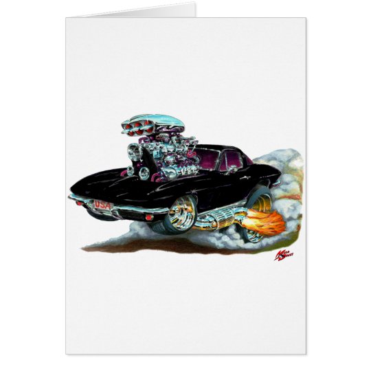 1966-67 Corvette Black Car Card