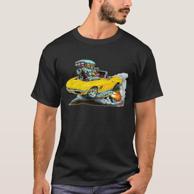 1966-67 Corvette Yellow Convertible T-Shirt (Front)