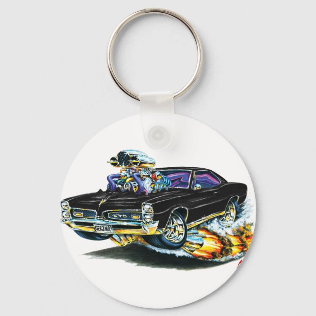 1966-67 GTO Black Car Key Ring (Front)