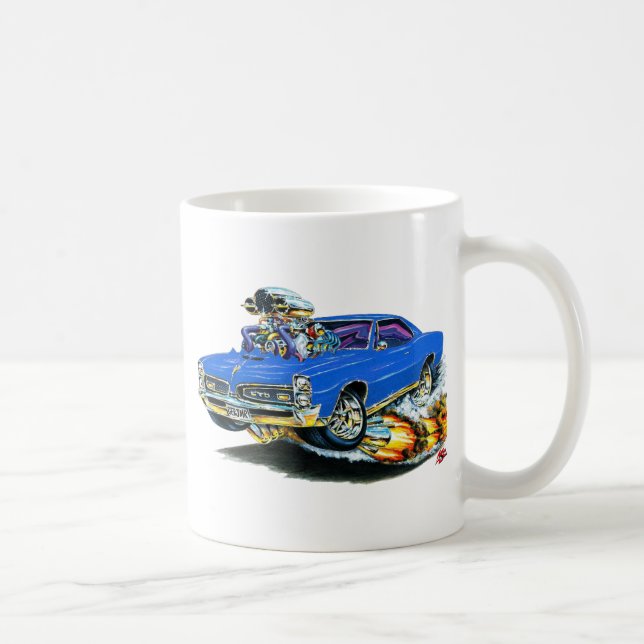 1966-67 GTO Blue Car Coffee Mug (Right)