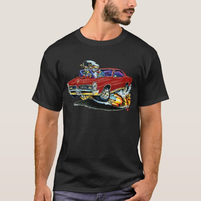 1966-67 GTO Maroon Car T-Shirt (Front)