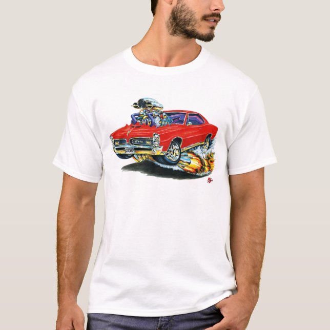 1966-67 GTO Red Car T-Shirt (Front)