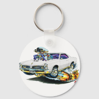 1966-67 GTO White Car Key Ring