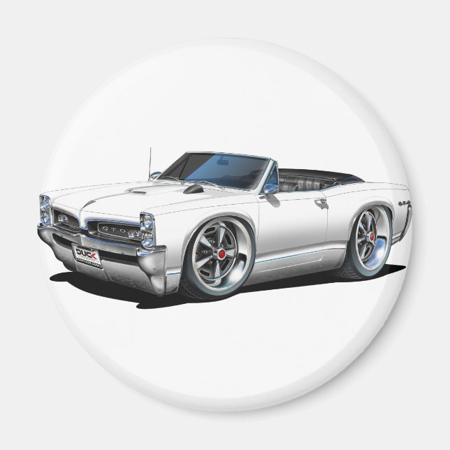 1966/67 GTO White Convertible Magnet (Front)