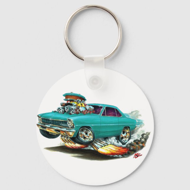 1966-67 Nova Aqua Car Key Ring (Front)