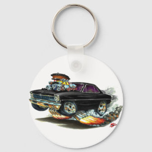 1966-67 Nova Black Car Key Ring