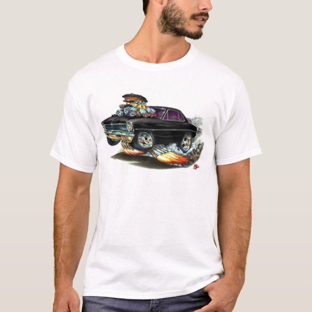 1966-67 Nova Black Car T-Shirt (Front)